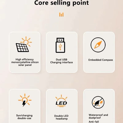 BANCO DE ENERGÍA SOLAR DE SUPERVIVENCIA + LINTERNA